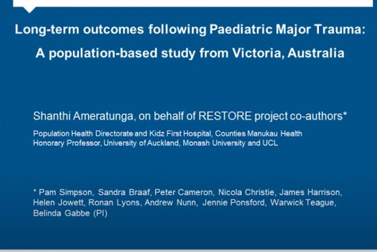 Long-term outcomes of paediatric trauma