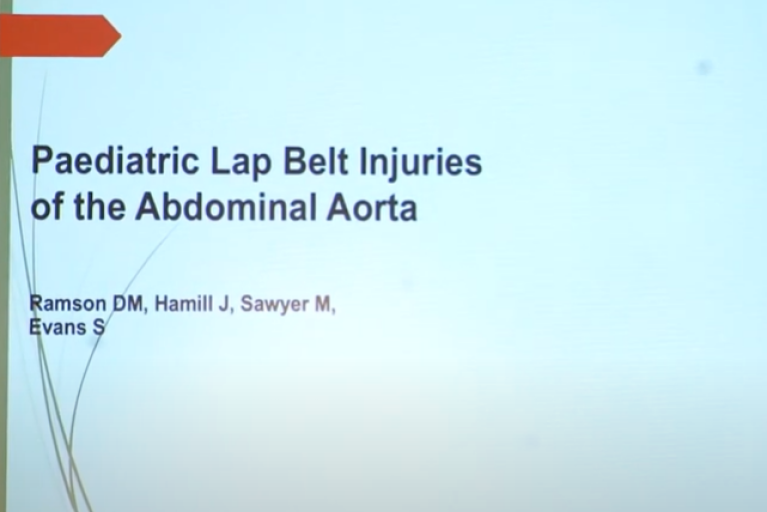 Paediatric lap belt injuries of the abdominal aorta