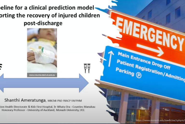 Pipeline for a clinical prediction model supporting the recovery of injured children post-discharge